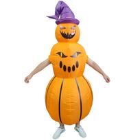 Naujas moliūgo pripučiamas kostiumas vakarėlio atmosferos dekoracija violetinė kepurė moliūgo žmogus 150-190cm can be worn orange