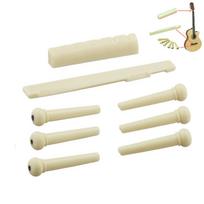 Professional Universal Acoustic Guitar Parts Easy To Install Bridge Pins & Nut & Saddle Plastic