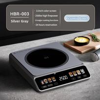 2500W Išmanus Spalvoto Ekrano Jutiklinis Wok Viryklė Virtuvės Šildymo Prietaisas Buitinė Didelės Galios Indukcinė Viryklė black