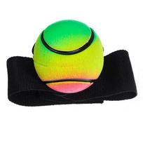 6CM Elastingas guminis riešo kamuoliukas su virvele sportui ir žaidimams 6CM yellow