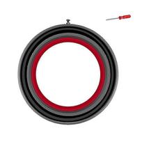 For Dyson V10 SV12 Vacuum Cleaner Dust Bin Fixed Sealing Ring Replacement Parts Dust Box Sealing RinRed-Gray SZRH