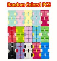 Rainbow Color ABS Infinite Magic Cube Anti Stress Toys Easy Play Hand Spinner Office Cubic Stress Reliever Toys yellow