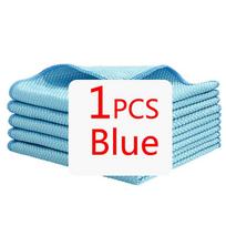 Nanoscale Microfiber Glass Cleaning Cloth Reusable Glass Window Mirror Streak-Free Towel for Home Kitchen Dish Wine Glass Clean blue