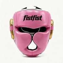 OEM ODM Portable Fully Enclosed Boxing Helmet Training Sanda Headgear Thickened Muay Thai Monkey Face Safety S rožinė