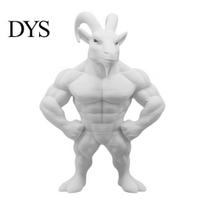 Decoration Gift 3D Printed Muscular Goat Figurine, Animal Sculpture Desk Decor for Solid Base Home Office Shelf, Fun Gym Goers Lovers Mechanical balta