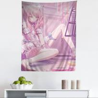 Anime Project-Sekai Cartoon Tapestry Art Science Fiction Room Home Decor Wall Hanging Home Decor 100X70CM white