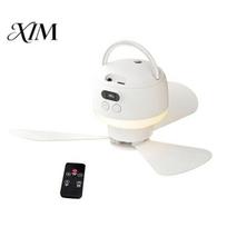 Rechargeable Tent Fan for Camping 2-in-1 Portable Ceiling Fan, Wireless with LED Light, Remote Control, 4 Speeds, Emergency Power Outages balta