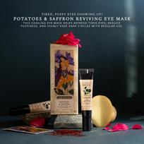 Old School Rituals Potatoes & Saffron Reviving Eye Mask | Under-Eye Cream for Dark Circles & Puffiness | Reduces Wrinkles & Fine Lines | Hydrating & black