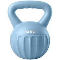 Kettlebell 12 kg, dumbbell with non-slip handle, ball dumbbell, strength training, workout, for gym, blue 23 x 23 x 30 cm