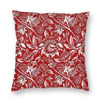 William Morris Sunflowers Red Square Pillowcase Polyester Linen Velvet Creative Zip Decor Pillow Case Home Cushion Cover 55cmx55cm(22x22Inch) brown