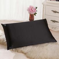 Rectangle Cushion Cover Silk Throw Pillow Case Pillowcase juoda