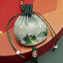 Dragon Boat Festival Sachet Sachet Empty Carry-on Car Pendant Sachet for Children Baby Fetal Hair Repellent Lavender empty bag + Mugwort leaf gray