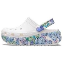 Crocs Breathable Round Toe Butterfly Thick Sole Clogs Unisex Footwear White 208258-94S 43-44 white