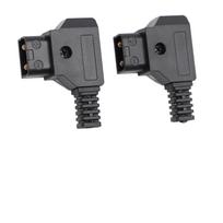 2pcs Male D Tap Connector Plug Kit for V Mount V Lock Battery DSLR Camera Battery Gold Mount Battery Camera Monitor gray