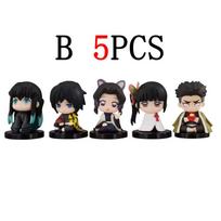 Anime Demon Slayer figūrėlės Nezuko Tanjirou Zenitsu Inosuke Kyoujurou Giyuu Kawaii Qposket PVC modeliai Žaislai Dovana 15 stilių black