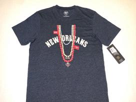 New Orleans Pelicans NBA Basketball Team Mardi Gras Beads T-Shirt New! SMALL Unisex T-Shirt XXL black