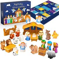 DIY Christmas Advent Calendar Gift Box Nativity Jesus Bricks Toys 24days Countdown Advent Calendars Christmas Home Decoration