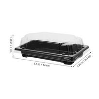 100pcs Sushi Box Black Thickened Disposable Take Out Container Heat Resistant For Restaurant Party Leftovers Storage Packaging other