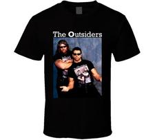 New The Outsiders Wrestling Stable Tag Team Kevin Nash Scott Hall T Shirt Unisex T-Shirt S gray