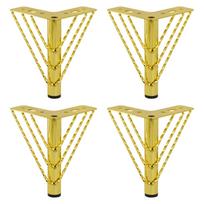 4 Pieces Metal Furniture Legs Cabinet Feet Modern Heavy Duty Solid Metal Sofa Legs DIY Replacement Sofa Feet for Cupboard