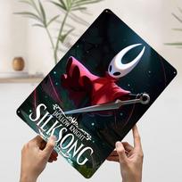 Hollow Knight Silksong Game Art Printed Poster Customized Wall Art Retro Vintage Metal Tin Signs for Room Decoration Home House 20x30cm（7.8x11.8inch） gray