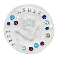DIY Handprint Stepping Stone Set DIY Garden Stepping Stone Crafts Footprint Art Plaques Nursery Room Decors Keepsakes S white