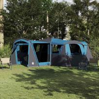 Family Tent for 20 Persons Blue and Gray 745 x 700 x 217 cm