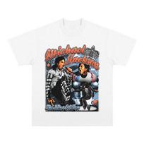 Y2k Michael Jackson Portrait Print Shortsleeved Retro Tshirt Highend Luxury Unisex Style Both Of Unisex And Unisex S