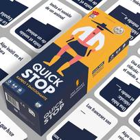 QUICK STOP Party Card Game, Fast Reaction Family Board Game for Adults Kids, Spanish Version geltona