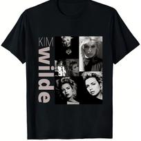 Kim Wilder Retro Pattern Fan TShirt retro patchwork design soft and breathable cotton unisex regular fit casual streetwear S