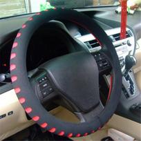 EVA Punching Universal Car Steering Wheel Cover Automotive Sup Car Styling Accessories raudona