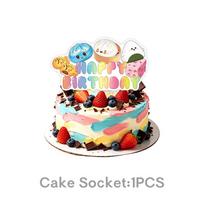Cartoon Steamed Buns Children Birthday Party Decoration Dumplings Banner Paper Plates Cups Cake Topper Baby Shower Supplies beige