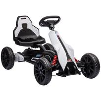 Elektrinis kartingas vaikams 12V, Baltas, Amžius 3-8 metai, Greitis 3-5 km/h, Saugos diržas