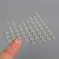 200pcs Self-Adhesive Backing Self Adhesive Bumpers Drawer Bumper Pads  For Kitchen Drawers gray