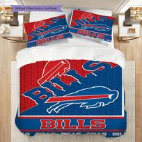 Buffalo Bills Football Spirit Three-piece set(1 * duvet cover + 2 * pillowcase, without core) Soft and comfortable Bedding set Christmas birthday gift 135x200cm