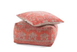 2-jų dalių pufo ir pagalvėlės komplektas Paramount 310, raudonos/taupe spalvos