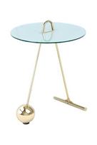 Šoninis staliukas Pendulum 525, aukso/baltos spalvos