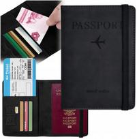 Kelioninė piniginė dokumentams Korbi RFID, juoda