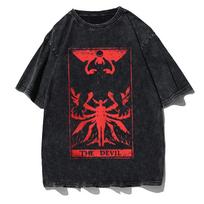 Devil Tarot Debiruman Devilman Crybaby Men's Tshirt Japan Anime Tee Shirt Manga T-Shirts Cotton Summer Clothing S black