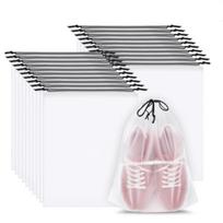 Atsparus vandeniui permatomas raišteliu batų maišelis kelionei 10x15cm for Lipstick and Accessories white