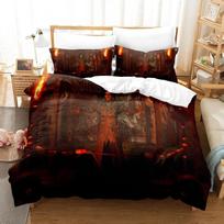 Metro Exodus Bedding Set Single Twin Full Queen King Size Bed Set Aldult Kid Bedroom Duvet Cover Sets 3D Print EU Single(135*200cm)3pcs black