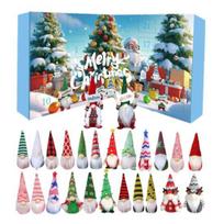 Yousheng Christmas Gnomes Advent Calendar 2025 24 Days Countdown Box with Gnome Figures Festive Home Decorations white