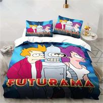 3D Cartoon Futuramas Bender Poster Bedding Set Sheet King Twin Double Child Bedding Set Mircofiber Or Polyester Duvet Cover Set EU Single 90x200cm