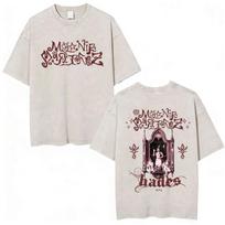 Vintage Washed Melanie Martinez Heads Album 2026 Fans Gift T Shirt Men Women Aesthetic Clothing Fashion Oversized Cotton T-shirt S įvairiaspalvis