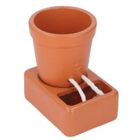 Self Watering Smiling Face Planter Resin Sitting Succulent Planter Flower Pot for Indoor Outdoor Decoration brown