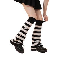 Kojų šildytuvai moterims Merginoms Japoniško stiliaus Lolitos Kojų Šildytuvas Star Trikot Ilgos Kojinės Gotikinės Harajuku Kojinės Kojinės beige