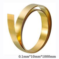 1000mm x10mm Metalinė folijos plokštelė Geltona plona žalvario juostelė Auksinės plėvelės viela Papuošalų gamyba „Pasidaryk pats“ 0.5x10x1000mm