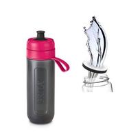 Brita Portable Water Active with 1 MicroDisc Filter Japanese Bottle, 600ml, Pink, [Genuine Product] gray