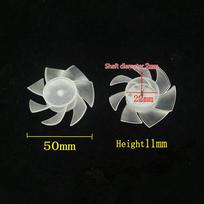 1 Pc 7 Blades Plastic Fan Blade Outside Diameter 35mm/42mm/50mm/65mm Plastic Cooling Fan Blade For Hair Dryer G
