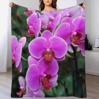 Opulent Orchid Throw Blanket Summer Cool Breathable Blanket for Sleeping 102x76cm(40x30in) purple